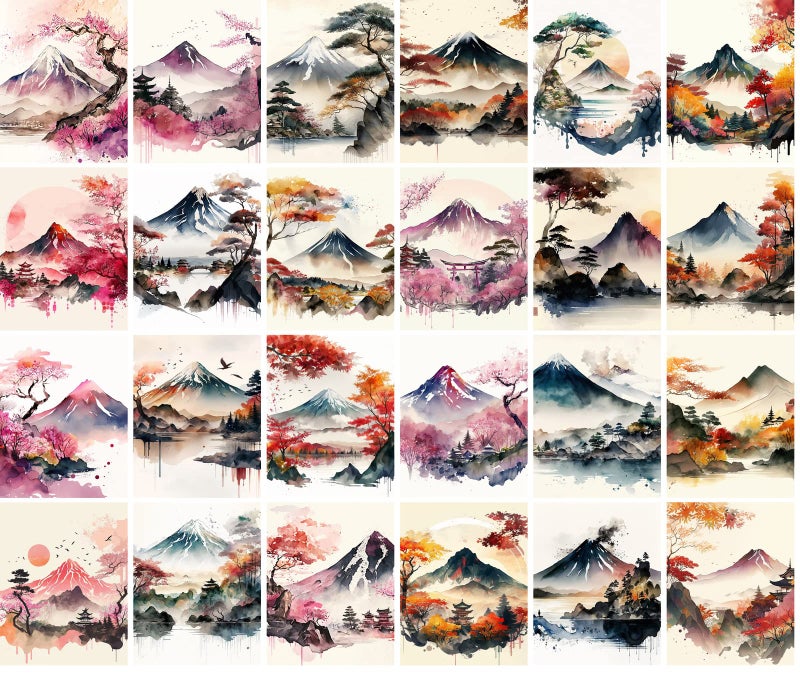 PIXILUV Vintage PostCards 24 pcs Winter Rural Life Christmas Landscapes Vintage Art - Image 2